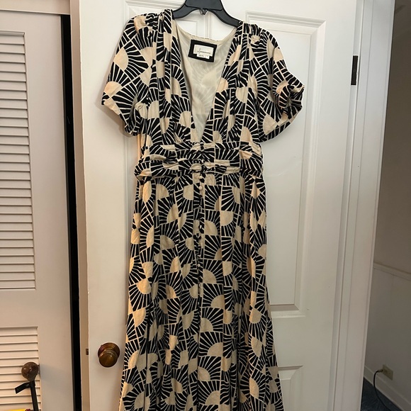 Anthropologie Dresses & Skirts - Anthropologie Katrina Black and Cream Patterned Dress